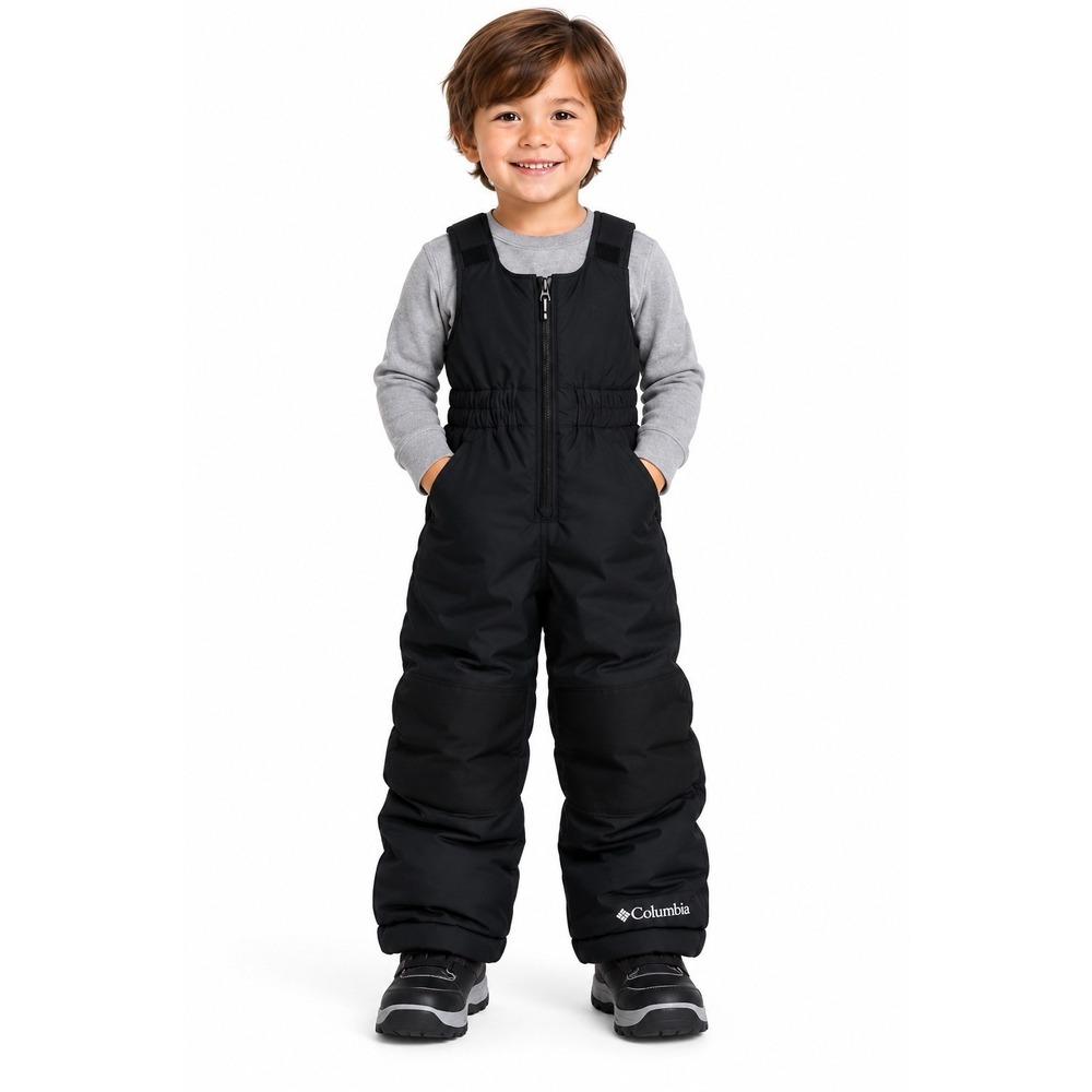 NEW! Columbia Kids Omni-Heat Insulated Snow Bib Overall Black SZ 2T